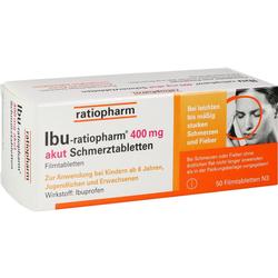 IBU-RATIOPHARM 400 mg akut Schmerztbl.Filmtabl.